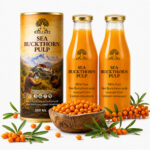 ROGCARE Sea Buckthorn 600ml in Glass Botle [ Pack of 02 ] Each 300ml | Ladakh Sea Buckthorn Juice, with Vitamin C, Omega 3 6 7 9 & Antioxidants | Skin Wellness