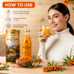 ROGCARE Sea Buckthorn 600ml in Glass Botle [ Pack of 02 ] Each 300ml | Ladakh Sea Buckthorn Juice, with Vitamin C, Omega 3 6 7 9 & Antioxidants | Skin Wellness - Image 7